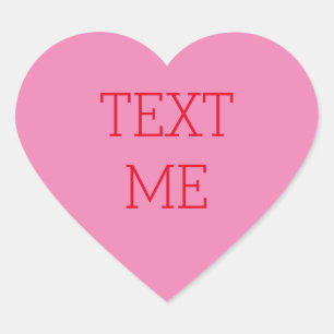 Cœur Coeur de conversation rose bonbon Sticker texte pe