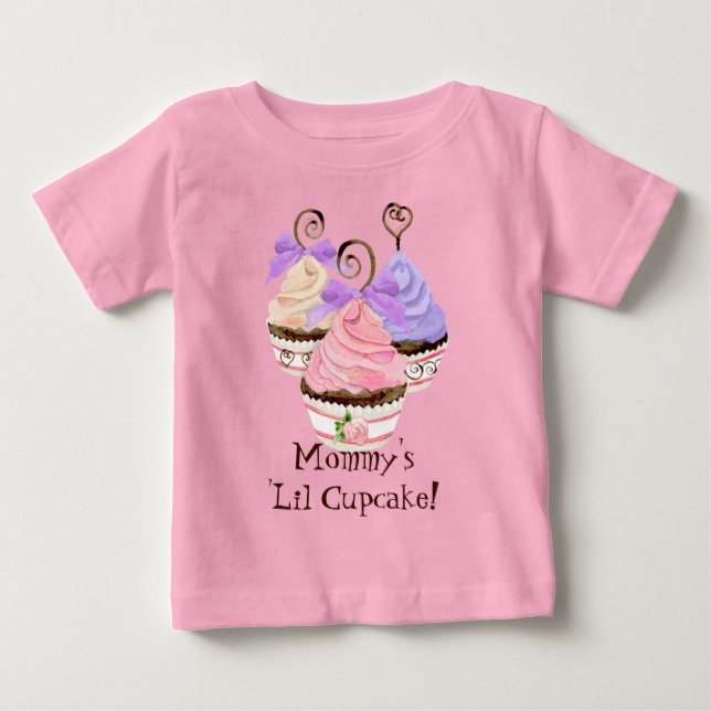 Coeur Cupcake Trio "Maman's 'Lil Cupcak" - T-shirt (Devant)