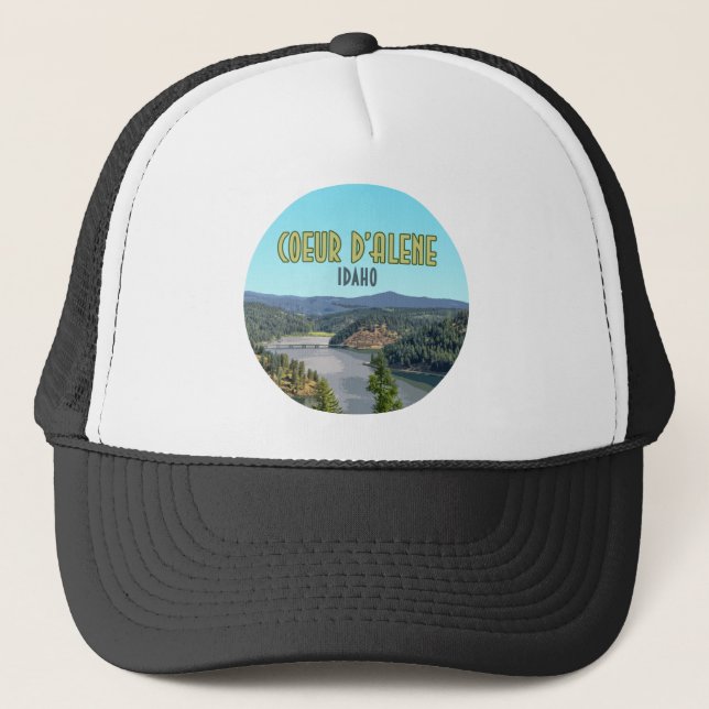 Coeur d’Alene Idaho Souvenir Truckerkappe (Vorderseite)