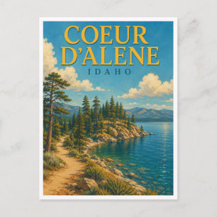 Coeur d’Alene Idaho Tubbs Hill GeoSaga Postkarte