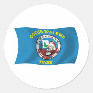 Coeur d'Alene Flaggenaufkleber Runder Aufkleber