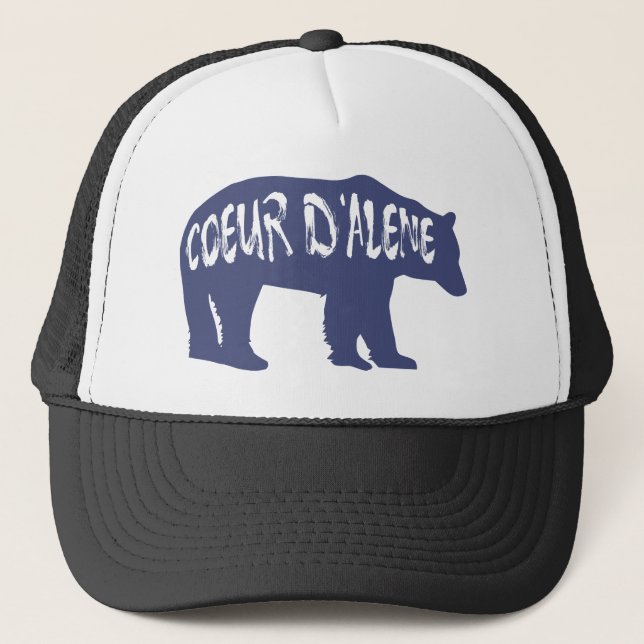 Coeur d'Alene Idaho Bear Truckerkappe (Vorderseite)
