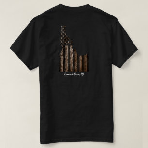 COEUR D'ALENE - IDAHO PATRIOT BURNT HOLZ BLUT T-Shirt