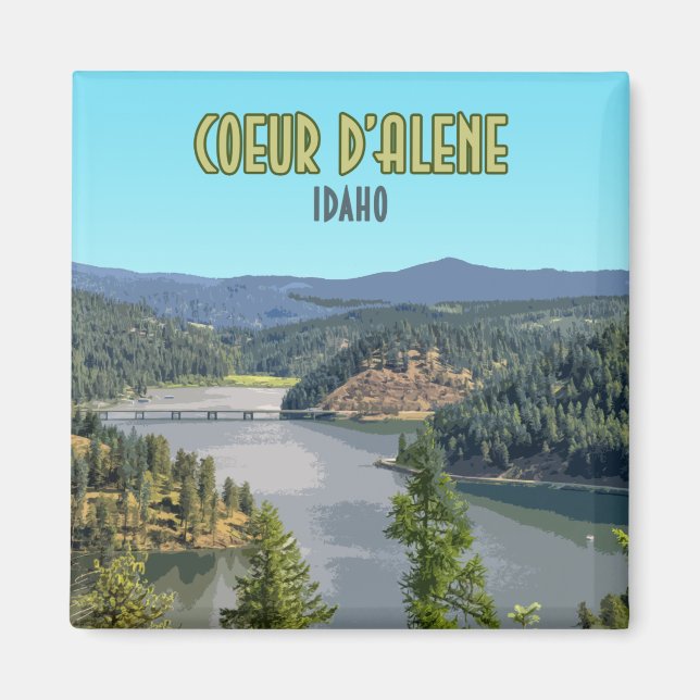 Coeur d'Alene Idaho Souvenir Magnet (Vorne)