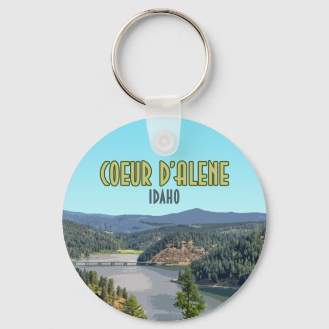 Coeur d'Alene Idaho Souvenir Schlüsselanhänger (Vorderseite)