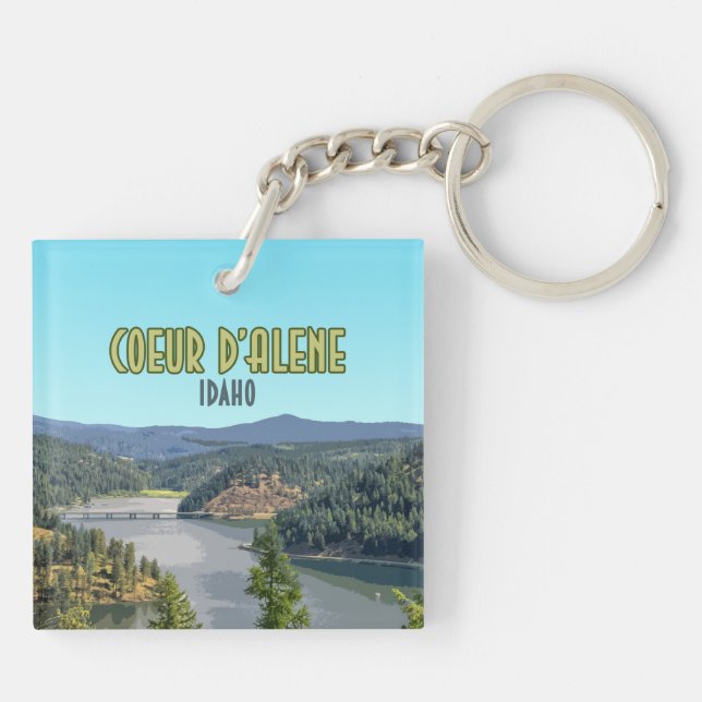 Coeur d'Alene Idaho Souvenir Schlüsselanhänger (Rückseite)