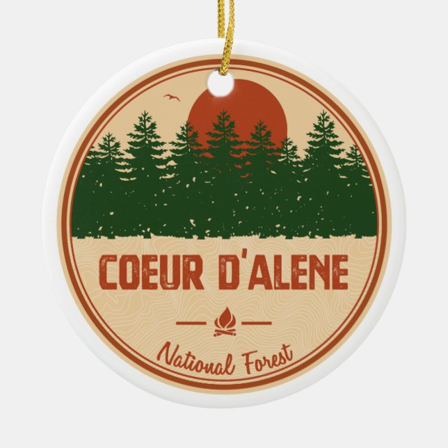 Coeur D'Alene National Forest Keramik Ornament (Vorne)