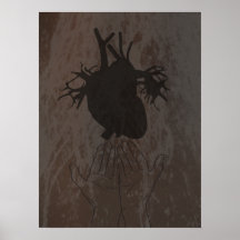 Coeur dans les mains, affiche de don d'organes
