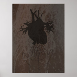 Coeur dans les mains, affiche de don d'organes