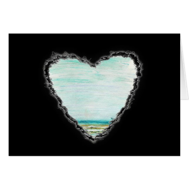 Coeur dans les nuages Valentine Romance Love Card (Devant horizontal)