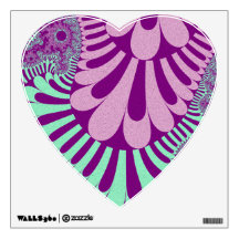 Coeur de boucle de menthe violet personnalisé