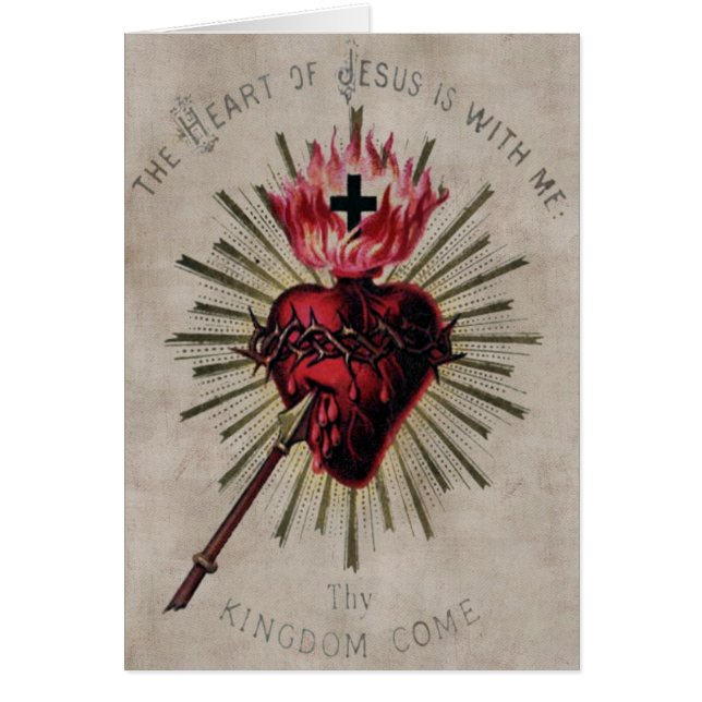 Coeur de carte de Jésus (Devant)