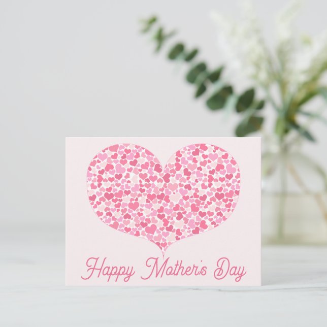 Coeur de coeur | Carte postale Joyeuse Fête des Mè (Debout devant)