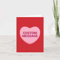 Coeur de conversation de message personnalisé roug