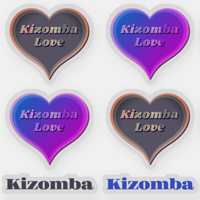 Coeur de danse Kizomba Sticker en vinyle coupé sur (Créateur téléchargé)