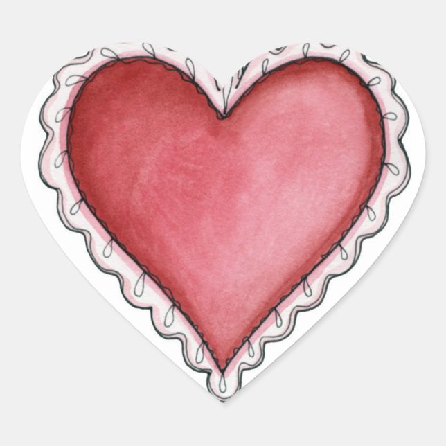 Coeur de dentelle - Stickers (Devant)