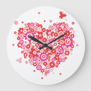 Coeur de fleurs 1 Horloges
