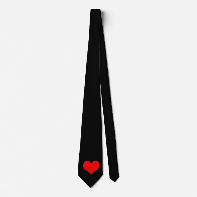 Coeur de la cravate noire W/Red (Devant)
