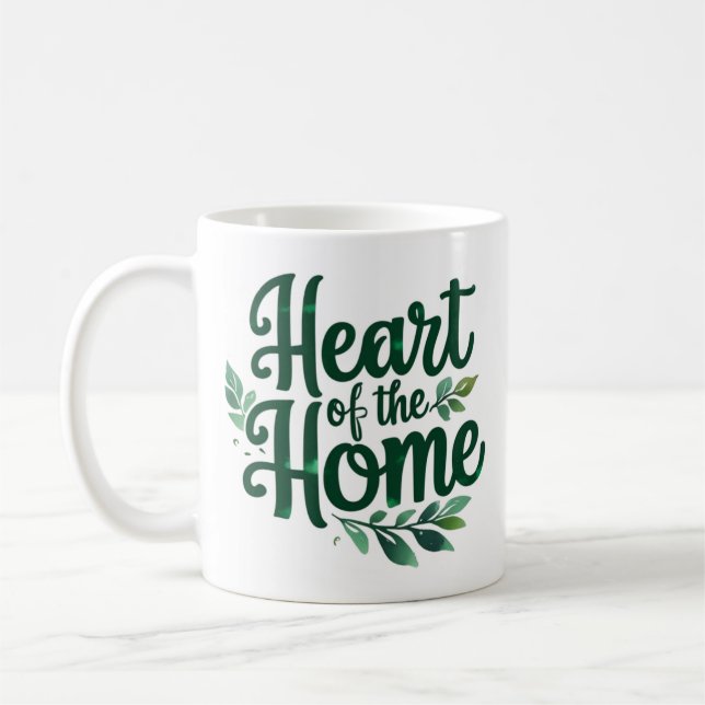 Coeur de la maison | Mug de nom personnalisé (Gauche)