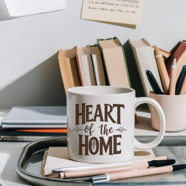 Coeur de la maison | Mug de nom personnalisé (Créateur téléchargé)