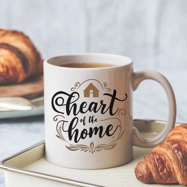 Coeur de la maison | Mug de nom personnalisé (Créateur téléchargé)