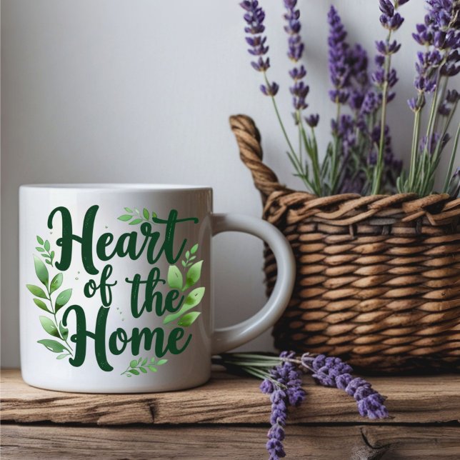 Coeur de la maison | Mug de nom personnalisé (Créateur téléchargé)