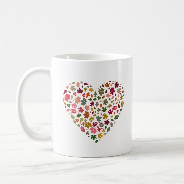 Coeur de l'automne Feuilles Mug (Gauche)