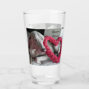 Coeur de pluie personnalisé - Verre de chien Weime