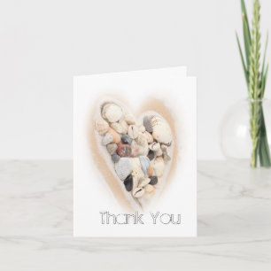 Coeur de Seashells Beach Mariage Merci photo