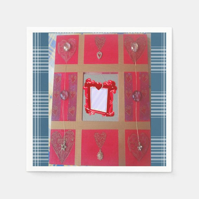 Coeur de serviettes en papier (Devant)