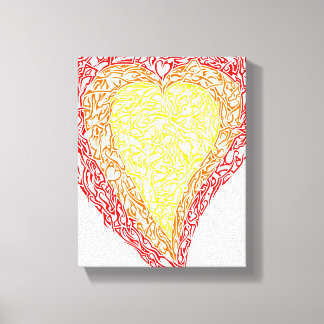 Coeur de toile plaquée or