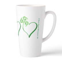Coeur de trèfle latte Mug