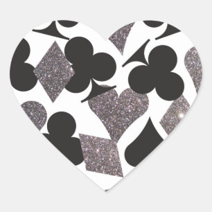 Cœur Destiny Las Vegas Heart Sticker Faux Parties scint