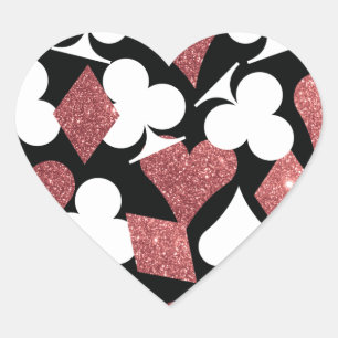 Cœur Destiny Las Vegas Heart Sticker Rose Gold Parties