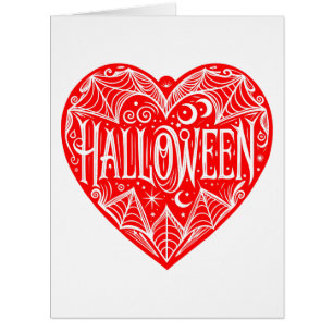 Coeur d'Halloween, Forme de Coeur Rouge, Vacances