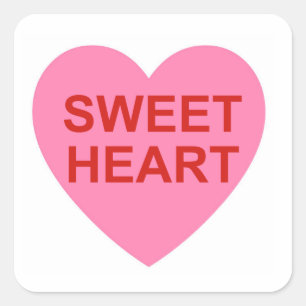 Coeur doux rose Saint Valentin Sticker