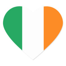Drapeau de l'Irlande Sticker cardiaque
