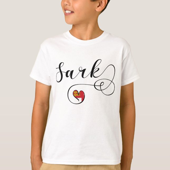Coeur du drapeau de l'arche, T-shirt Îles Channel (Devant)
