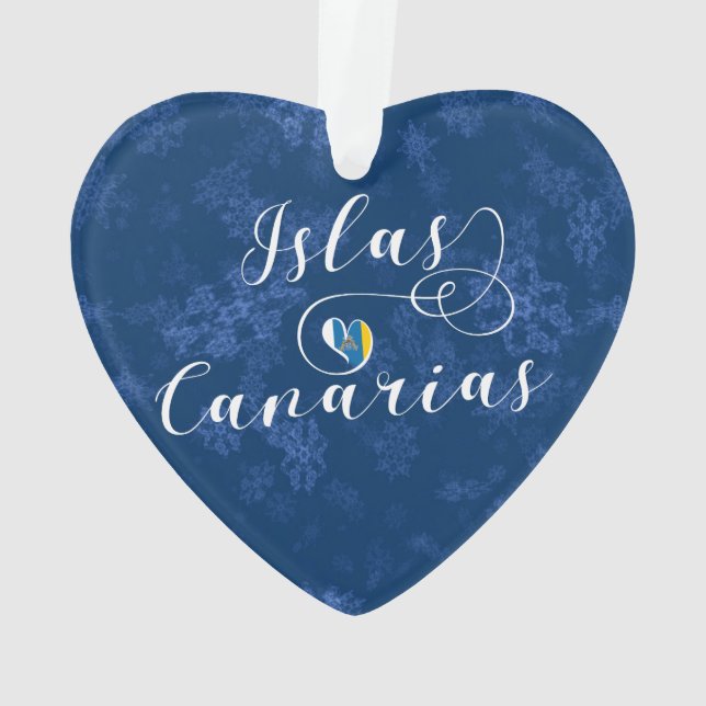Coeur du drapeau des îles Canaries, îles Canaries (dos)