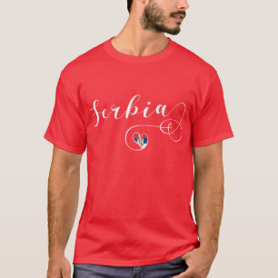 Coeur du drapeau serbe, T-shirt Republika Srbija