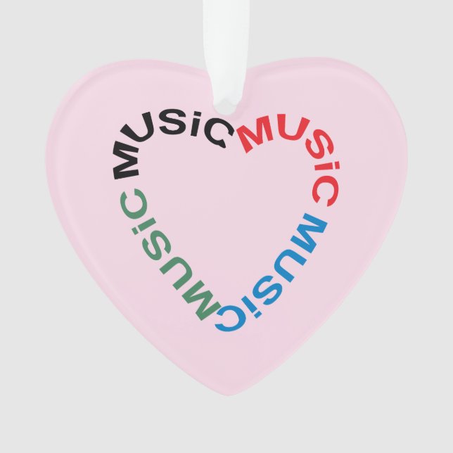 Coeur du texte de musique (devant)