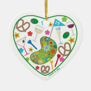 Cœur En Céramique 19ème Ornement de coeur de trou