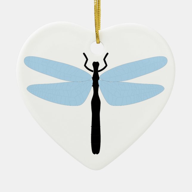 Cœur En Céramique Dragonfly - Ornement cardiaque (Devant)