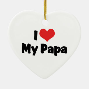 Cœur En Céramique J'aime mon papa ornement