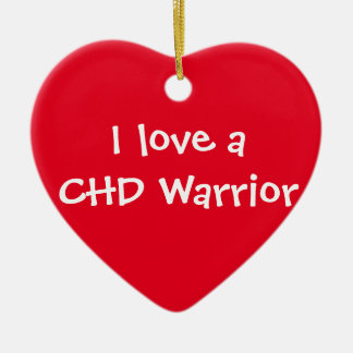 Cœur En Céramique J'aime un ornement de guerrier de CHD