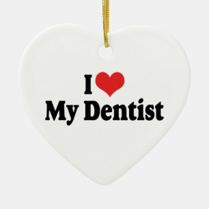 Cœur En Céramique Je Suis Amoureux De Mon Dentiste Ornement