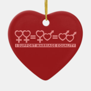 Cœur En Céramique Mariage Égalité / Un amour ornement personnalisé
