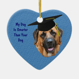 Cœur En Céramique Mastiff Smarter Funny Dog Ornement