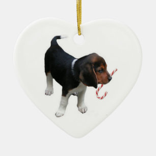 Cœur En Céramique Ornement beagle de chiot