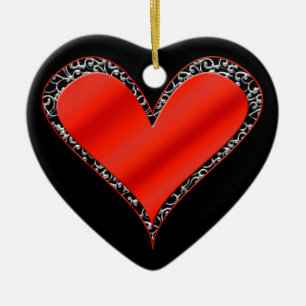 Cœur En Céramique Ornement cardiaque de la Saint-Valentin